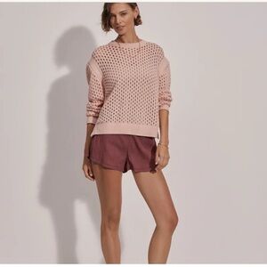 Varley Hains knit crew rose smoke size xs NWT
